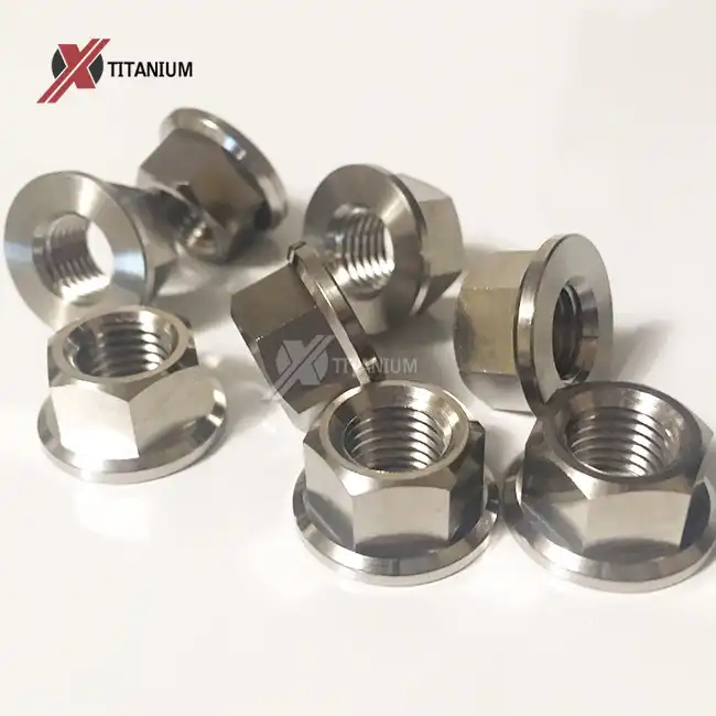 m7 x 0.75 titanium ti hex flange nut